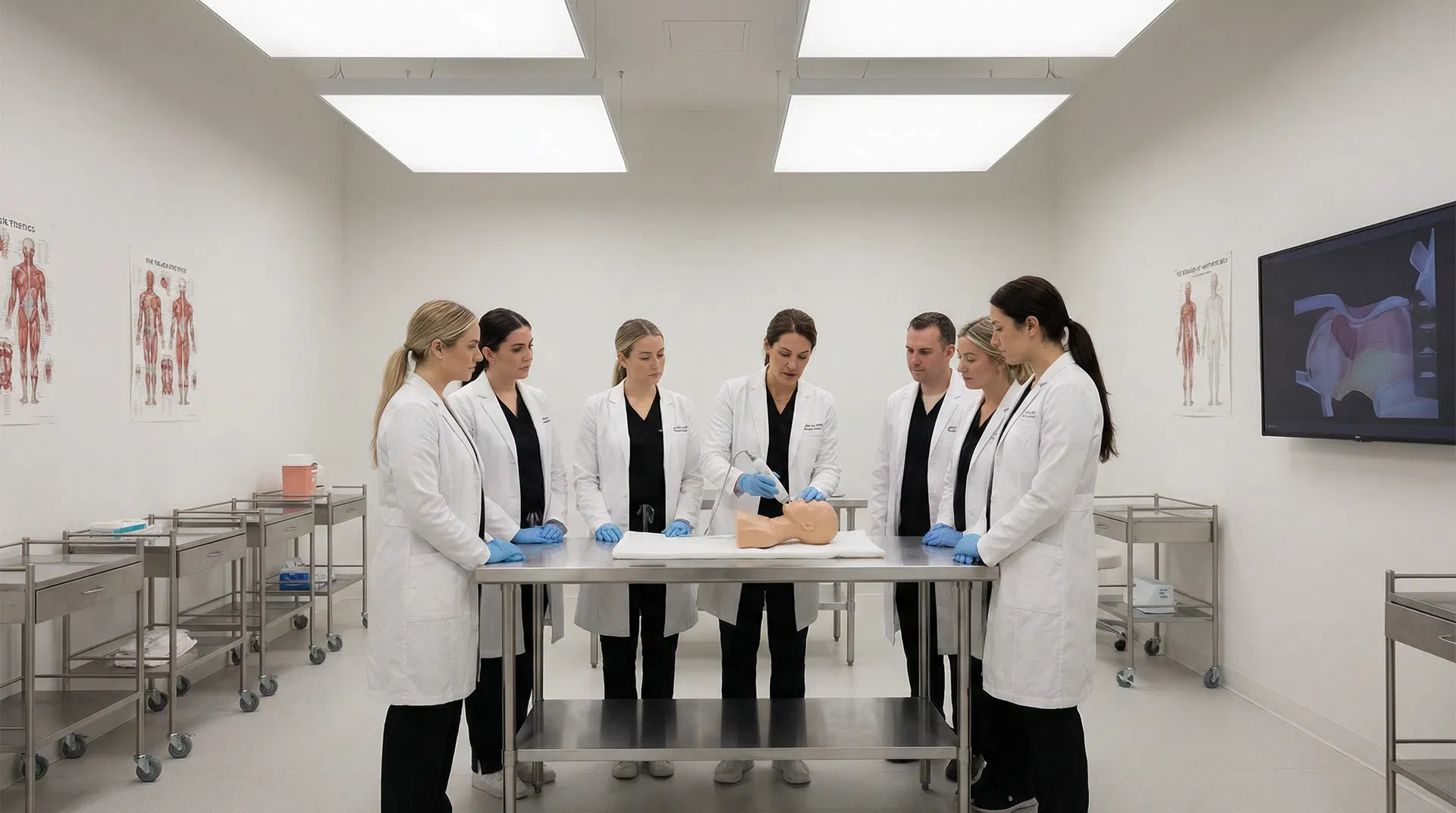 Education and clinical standards training session for aesthetic practitioners